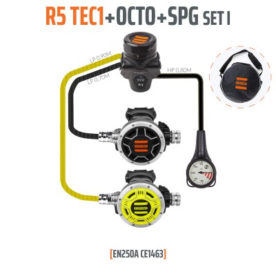 TecLine R5 TEC1 zestaw I z oktopusem i manometrem - EN250A