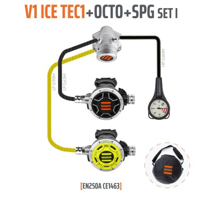 TecLine V1 ICE TEC1 zestaw I z oktopusem i manometrem - EN250A