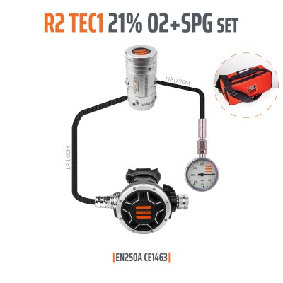 Tecline R2 TEC1 21% O2 G5/8 z manometrem, zestaw stage - EN250A