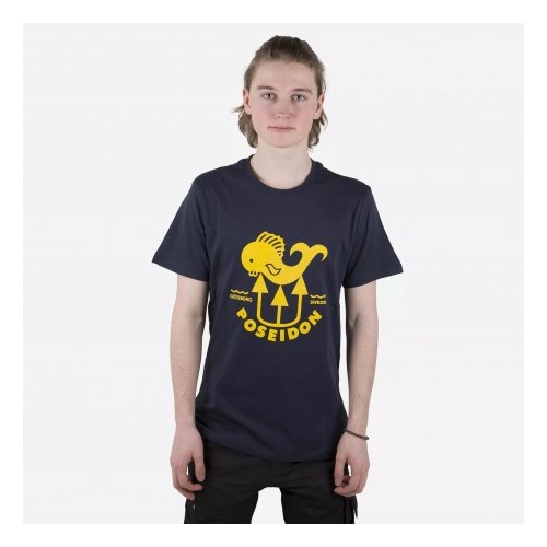 Poseidon Fish Navy T-shirt Granatowy