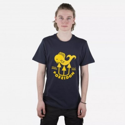 Poseidon Fish Navy T-shirt Granatowy