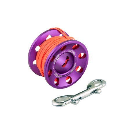 Tecline szpulka 30m aluminiowa z karabinkiem